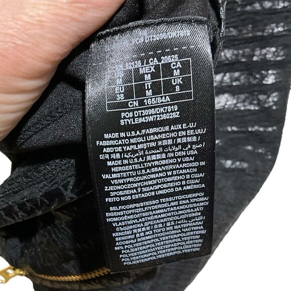 MARCIANO Jet Black and Silver Body Con Mini Party Dress Size M NWT - Picture 9 of 11